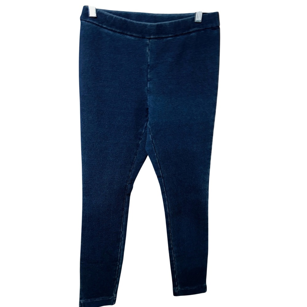 J.Jill Women Indigo Blue Knit Denim Leggings Pull On Slim Pants XS